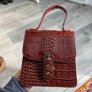 brand new pretty little thing croc print purse